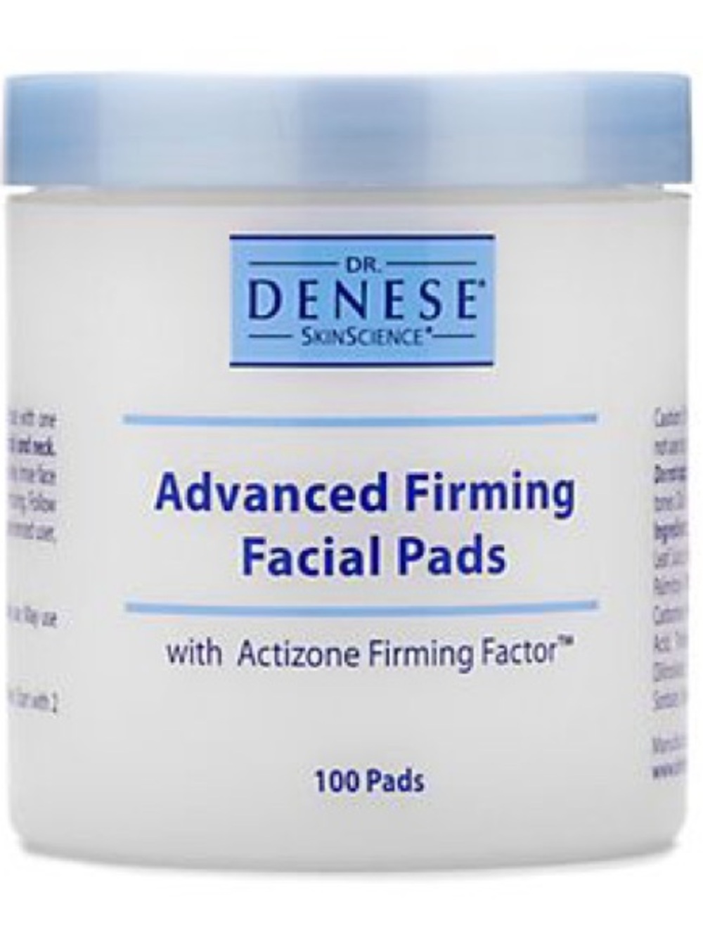 Dr. Denese Advanced Firming Facial Pads - White with Light Blue Lid